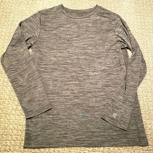 Boy’s Champion XL (16-18), Heathered Gray, Ling Sleeve, Athletic Shirt